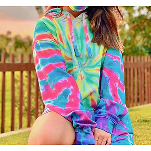 Women's Pullover Hoodie Sweatshirt Tie Dye Patchwork Daily Casual Oversized Hoodies Sweatshirts Long Blue Yellow
Women's Pullover Hoodie Sweatshirt Tie Dye Patchwork Daily Casual Oversized Hoodies Sweatshirts Long Blue Yellow