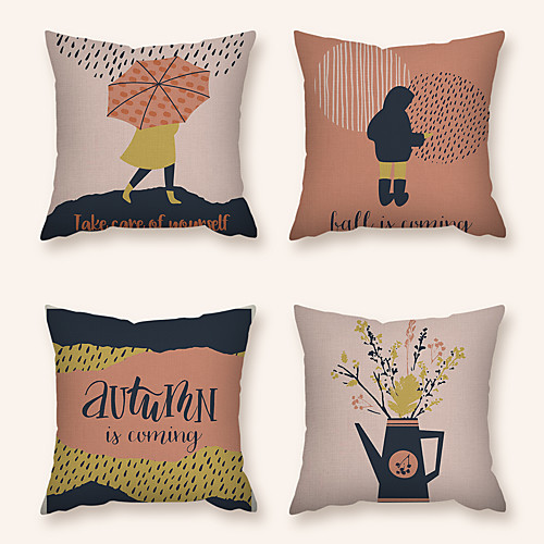 Cushion Cover 4PC Faux Linen Soft Decorative Square Throw Pillow Cover Cushion Case Pillowcase for Sofa Bedroom 45 x 45 cm (18 x 18 Inch) Superior Quality Machine Washable
Cushion Cover 4PC Faux Linen Soft Decorative Square Throw Pillow Cover Cushion Case Pillowcase for Sofa Bedroom 45 x 45 cm (18 x 18 Inch) Superior Quality Machine Washable