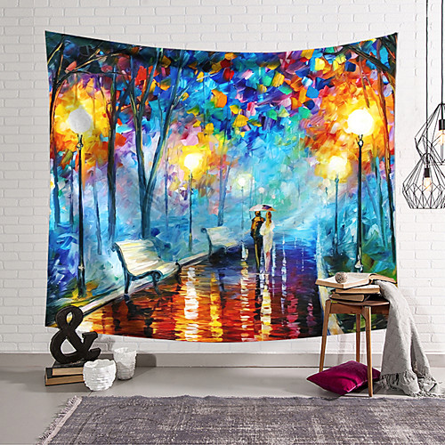 Oil Painting Style Wall Tapestry Art Decor Blanket Curtain Hanging Home Bedroom Living Room Decoration Polyester Romantic Street Lamp Lovers Strolling
Oil Painting Style Wall Tapestry Art Decor Blanket Curtain Hanging Home Bedroom Living Room Decoration Polyester Romantic Street Lamp Lovers Strolling