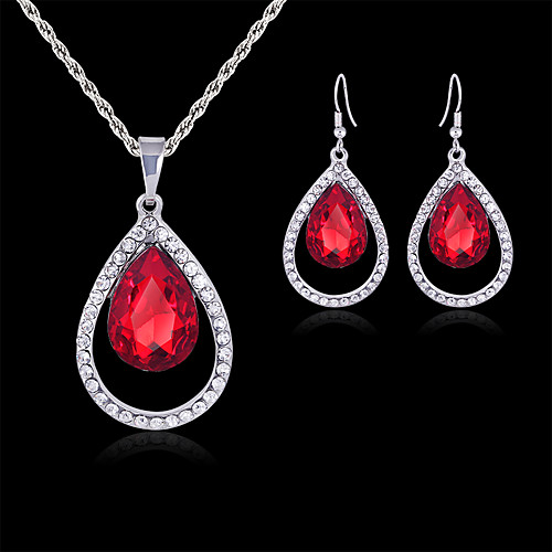 Women's Jewelry Set Bridal Jewelry Sets Cut Out Pear Fashion Silver Plated Earrings Jewelry Red For Christmas Wedding Halloween Party Evening Gift 1 set
Women's Jewelry Set Bridal Jewelry Sets Cut Out Pear Fashion Silver Plated Earrings Jewelry Red For Christmas Wedding Halloween Party Evening Gift 1 set