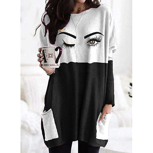Women's T shirt Dress Plaid Graphic Prints Portrait Long Sleeve Pocket Patchwork Round Neck Tops Basic Basic Top Black Red Orange
Women's T shirt Dress Plaid Graphic Prints Portrait Long Sleeve Pocket Patchwork Round Neck Tops Basic Basic Top Black Red Orange