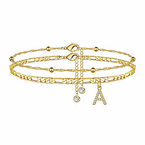 initial ankle bracelets for women, 14k gold plated ankle bracelet with initial l dainty adjustable beaded chain figaro chain gold anklets for women teen girls
initial ankle bracelets for women, 14k gold plated ankle bracelet with initial l dainty adjustable beaded chain figaro chain gold anklets for women teen girls