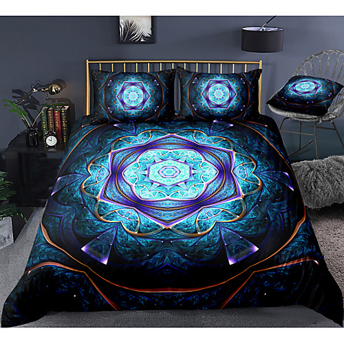 Mandala Pattern 3-Piece Duvet Cover Set Hotel Bedding Sets Comforter Cover with Soft Lightweight Microfiber, Include 1 Duvet Cover, 2 Pillowcases for Double/Queen/King(1 Pillowcase for Twin/Single)
Mandala Pattern 3-Piece Duvet Cover Set Hotel Bedding Sets Comforter Cover with Soft Lightweight Microfiber, Include 1 Duvet Cover, 2 Pillowcases for Double/Queen/King(1 Pillowcase for Twin/Single)