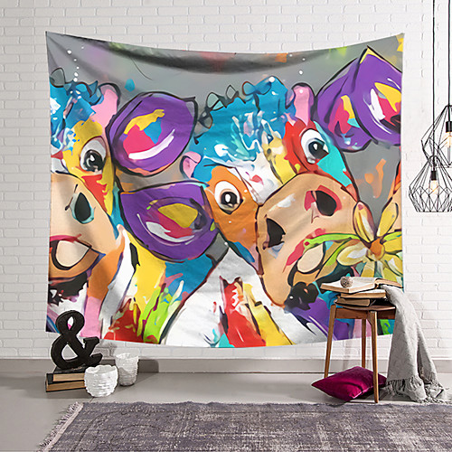 Oil Painting Style Wall Tapestry Art Deco Blanket Curtain Hanging Home Bedroom Living Room Dormitory Decoration Polyester Animal Cow Ox Bufflo
Oil Painting Style Wall Tapestry Art Deco Blanket Curtain Hanging Home Bedroom Living Room Dormitory Decoration Polyester Animal Cow Ox Bufflo