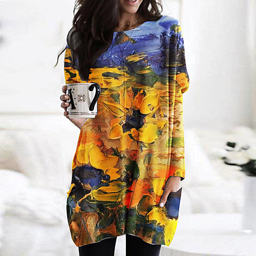 Women's Shift Dress Short Mini Dress Orange Long Sleeve Print Print Fall Spring Round Neck Casual Loose 2021 M L XL XXL 3XL
Women's Shift Dress Short Mini Dress Orange Long Sleeve Print Print Fall Spring Round Neck Casual Loose 2021 M L XL XXL 3XL