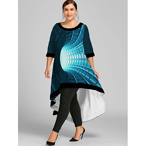 Women's Swing Dress Maxi long Dress Blue Half Sleeve Print Patchwork Print Fall Spring Round Neck Casual 2021 XXL 3XL 4XL 5XL 6XL / Plus Size
Women's Swing Dress Maxi long Dress Blue Half Sleeve Print Patchwork Print Fall Spring Round Neck Casual 2021 XXL 3XL 4XL 5XL 6XL / Plus Size