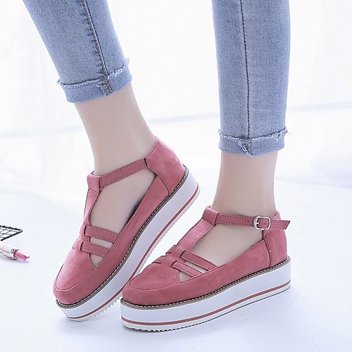 Women's Sandals Wedge Heel Round Toe Flat Sandals Daily Synthetics Black Blue Pink
Women's Sandals Wedge Heel Round Toe Flat Sandals Daily Synthetics Black Blue Pink
