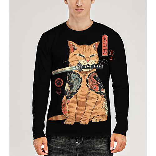 Men's T shirt 3D Print Graphic 3D Animal Print Long Sleeve Daily Tops Casual Black
Men's T shirt 3D Print Graphic 3D Animal Print Long Sleeve Daily Tops Casual Black