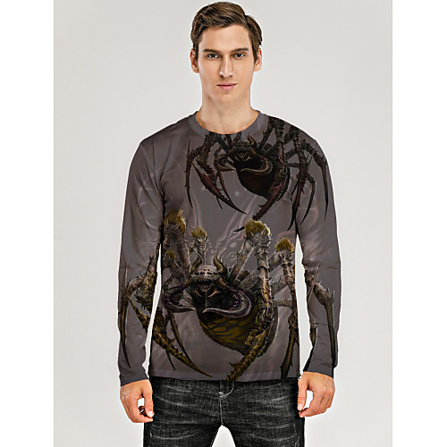 Men's T shirt 3D Print Graphic 3D Animal Print Long Sleeve Daily Tops Casual Khaki
Men's T shirt 3D Print Graphic 3D Animal Print Long Sleeve Daily Tops Casual Khaki