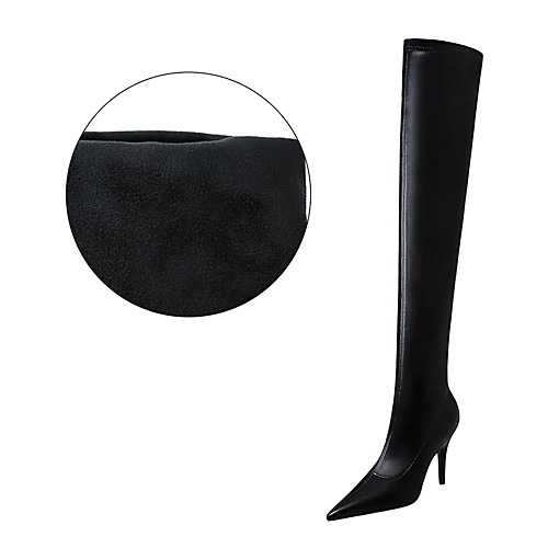 Women's Boots Stiletto Heel Pointed Toe Over The Knee Boots Thigh High Boots Sexy Party & Evening PU Solid Colored Winter Black / Red Black
Women's Boots Stiletto Heel Pointed Toe Over The Knee Boots Thigh High Boots Sexy Party & Evening PU Solid Colored Winter Black / Red Black