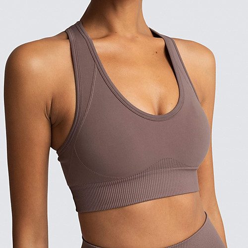 Women's Sports Bra Medium Support Racerback Removable Pad Fashion Dark Grey Black Purple Red Dark Purple Nylon Yoga Fitness Gym Workout Bra Top Sport Activewear Breathable Quick Dry Comfortable
Women's Sports Bra Medium Support Racerback Removable Pad Fashion Dark Grey Black Purple Red Dark Purple Nylon Yoga Fitness Gym Workout Bra Top Sport Activewear Breathable Quick Dry Comfortable