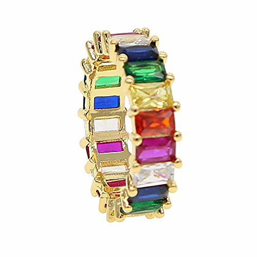 gold filled fashion jewelry rainbow square baguette cz engagement ring for women colorful cubic zirconia cz eternity band ring (gold, 7)
gold filled fashion jewelry rainbow square baguette cz engagement ring for women colorful cubic zirconia cz eternity band ring (gold, 7)
