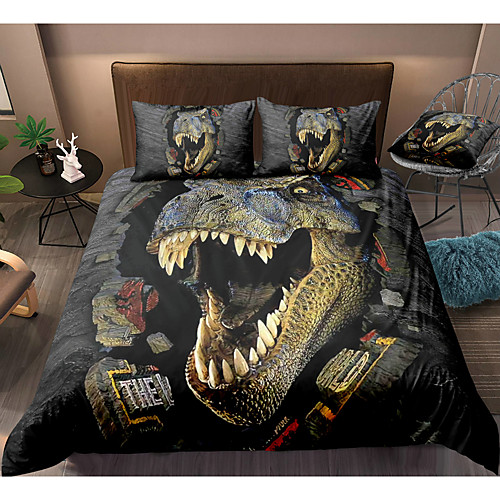 3D Dinosaur Print 3-Piece Duvet Cover Set Hotel Bedding Sets Comforter Cover with Soft Lightweight Microfiber(Include 1 Duvet Cover and 1or 2 Pillowcases)
3D Dinosaur Print 3-Piece Duvet Cover Set Hotel Bedding Sets Comforter Cover with Soft Lightweight Microfiber(Include 1 Duvet Cover and 1or 2 Pillowcases)