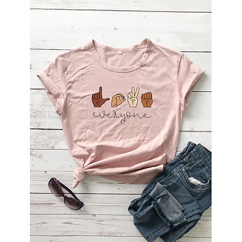 Women's T shirt Text Graphic Prints Letter Print Round Neck Tops 100% Cotton Basic Basic Top White Purple Red
Women's T shirt Text Graphic Prints Letter Print Round Neck Tops 100% Cotton Basic Basic Top White Purple Red