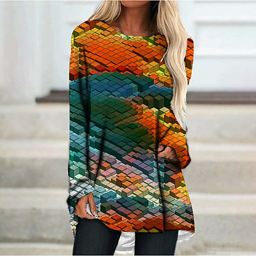 Women's Shift Dress Short Mini Dress Rainbow Long Sleeve Print Print Spring Round Neck Casual Loose 2021 M L XL XXL 3XL
Women's Shift Dress Short Mini Dress Rainbow Long Sleeve Print Print Spring Round Neck Casual Loose 2021 M L XL XXL 3XL