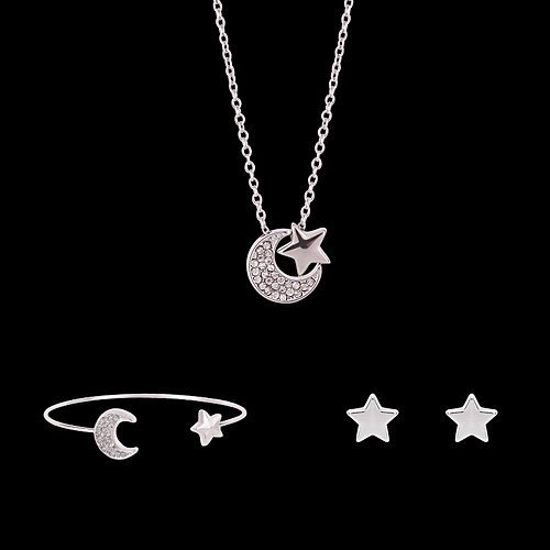Women's Jewelry Set Bridal Jewelry Sets 3D Moon Star Fashion Gold Plated Earrings Jewelry Silver For Christmas Wedding Party Evening Street Gift 1 set
Women's Jewelry Set Bridal Jewelry Sets 3D Moon Star Fashion Gold Plated Earrings Jewelry Silver For Christmas Wedding Party Evening Street Gift 1 set