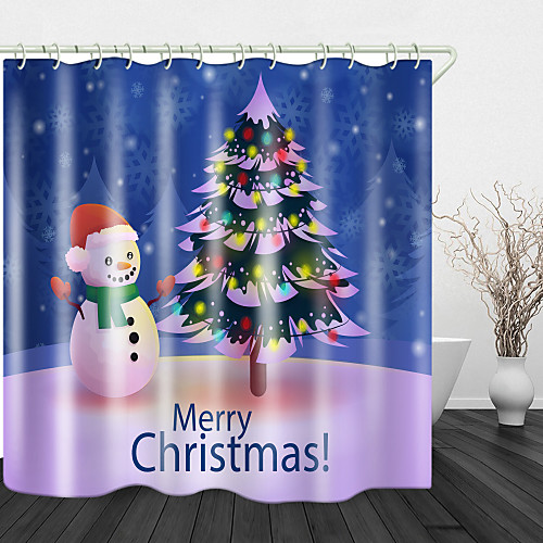 Snowman And Christmas Tree Print Waterproof Fabric Shower Curtain For Bathroom Home Decor Covered Bathtub Curtains Liner Includes With Hooks
Snowman And Christmas Tree Print Waterproof Fabric Shower Curtain For Bathroom Home Decor Covered Bathtub Curtains Liner Includes With Hooks