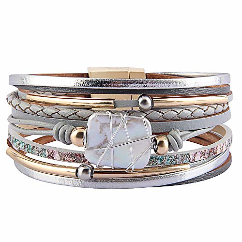 womens leather wrap bracelet baroque pearl cuff bracelets multi strand gold tube bangle wristbands bohemian bracelet gift for women teen girls wife
womens leather wrap bracelet baroque pearl cuff bracelets multi strand gold tube bangle wristbands bohemian bracelet gift for women teen girls wife