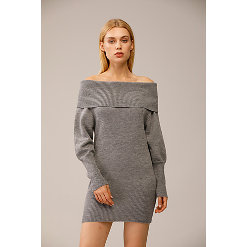 Women's Rainbow Pullover Long Sleeve Sweater Cardigans Off Shoulder Fall Winter Light gray
Women's Rainbow Pullover Long Sleeve Sweater Cardigans Off Shoulder Fall Winter Light gray