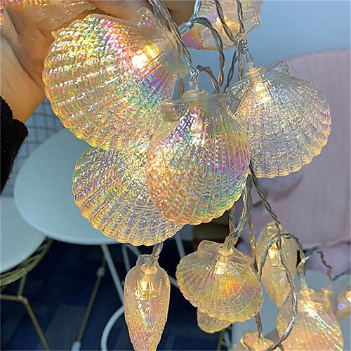 1.5M 10Leds Fairy Garland LED Romantic Shell String Lights Holiday Lamp For Christmas Party Wedding Home Indoor Decoration Warm White Lighting Battery AA Battery Power 
1.5M 10Leds Fairy Garland LED Romantic Shell String Lights Holiday Lamp For Christmas Party Wedding Home Indoor Decoration Warm White Lighting Battery AA Battery Power
