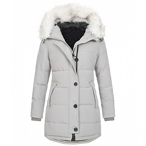 Women's Down Daily Fall Winter Long Coat Slim Work Elegant & Luxurious Jacket Long Sleeve Solid Color Fur Light Blue Light Grey / Lined
Women's Down Daily Fall Winter Long Coat Slim Work Elegant & Luxurious Jacket Long Sleeve Solid Color Fur Light Blue Light Grey / Lined