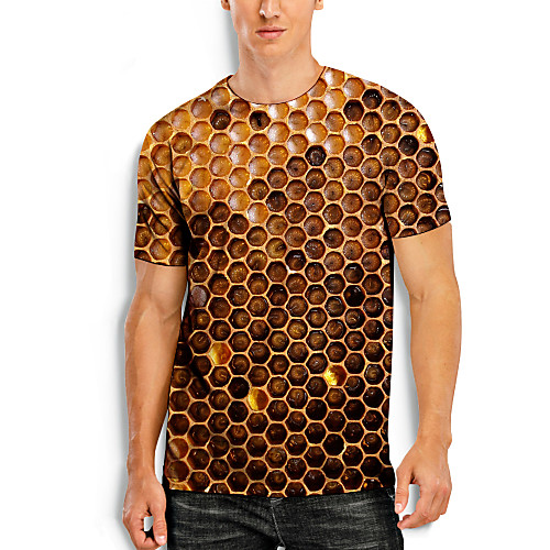 Men's T shirt Shirt 3D Print Graphic Optical Illusion 3D Print Short Sleeve Daily Tops Round Neck Yellow
Men's T shirt Shirt 3D Print Graphic Optical Illusion 3D Print Short Sleeve Daily Tops Round Neck Yellow