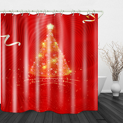 Golden Christmas Tree Print Waterproof Fabric Shower Curtain For Bathroom Home Decor Covered Bathtub Curtains Liner Includes With Hooks
Golden Christmas Tree Print Waterproof Fabric Shower Curtain For Bathroom Home Decor Covered Bathtub Curtains Liner Includes With Hooks