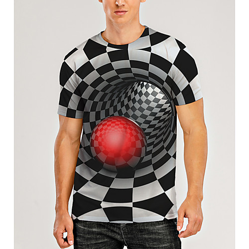 Men's T shirt Shirt 3D Print Graphic Optical Illusion 3D Print Short Sleeve Daily Tops Casual Round Neck Blue / Black BlackGreen Black and Yellow
Men's T shirt Shirt 3D Print Graphic Optical Illusion 3D Print Short Sleeve Daily Tops Casual Round Neck Blue / Black BlackGreen Black and Yellow