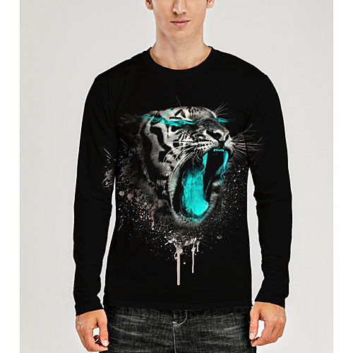 Men's T shirt 3D Print Graphic 3D Animal Print Long Sleeve Daily Tops Casual Black
Men's T shirt 3D Print Graphic 3D Animal Print Long Sleeve Daily Tops Casual Black