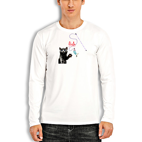 Men's T shirt Other Prints Graphic Animal Print Long Sleeve Daily Tops Cotton Basic White Black Red
Men's T shirt Other Prints Graphic Animal Print Long Sleeve Daily Tops Cotton Basic White Black Red