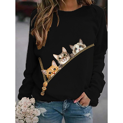Women's Hoodie Sweatshirt Cat Graphic 3D Print Daily 3D Print Basic Casual Hoodies Sweatshirts Yellow White Black
Women's Hoodie Sweatshirt Cat Graphic 3D Print Daily 3D Print Basic Casual Hoodies Sweatshirts Yellow White Black