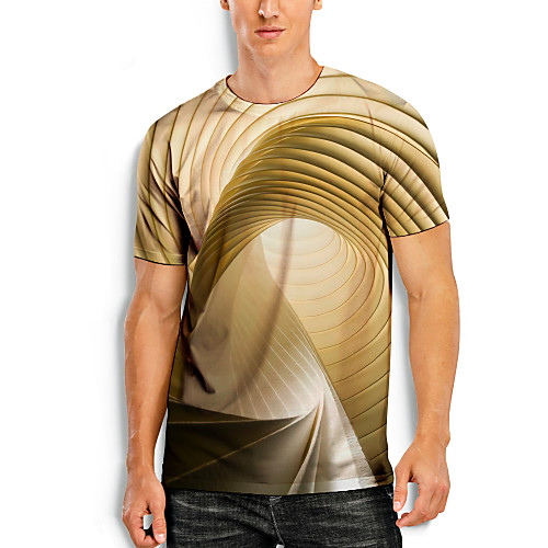 Men's T shirt Shirt 3D Print Graphic Optical Illusion 3D Print Short Sleeve Daily Tops Round Neck Yellow
Men's T shirt Shirt 3D Print Graphic Optical Illusion 3D Print Short Sleeve Daily Tops Round Neck Yellow