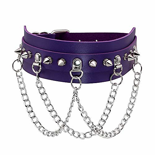 cool rivet spike studed pu leather choker necklace alloy chain for goth punk rocker
cool rivet spike studed pu leather choker necklace alloy chain for goth punk rocker