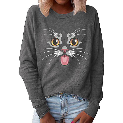 Women's Hoodie Sweatshirt Cat Graphic 3D Print Daily 3D Print Basic Casual Hoodies Sweatshirts Light gray Dark Gray
Women's Hoodie Sweatshirt Cat Graphic 3D Print Daily 3D Print Basic Casual Hoodies Sweatshirts Light gray Dark Gray
