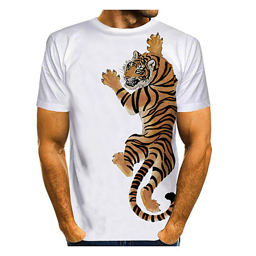 Men's Tee T shirt 3D Print Graphic 3D Tiger Animal Plus Size Print Short Sleeve Daily Tops Casual Fashion Modern Round Neck White and Yellow White and Red White / Black / Sports
Men's Tee T shirt 3D Print Graphic 3D Tiger Animal Plus Size Print Short Sleeve Daily Tops Casual Fashion Modern Round Neck White and Yellow White and Red White / Black / Sports
