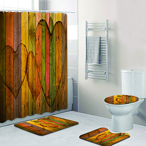 Love Board Digital Printing Four-piece Set Shower Curtains And Hooks Modern Polyester Machine Made Waterproof Bathroom
Love Board Digital Printing Four-piece Set Shower Curtains And Hooks Modern Polyester Machine Made Waterproof Bathroom