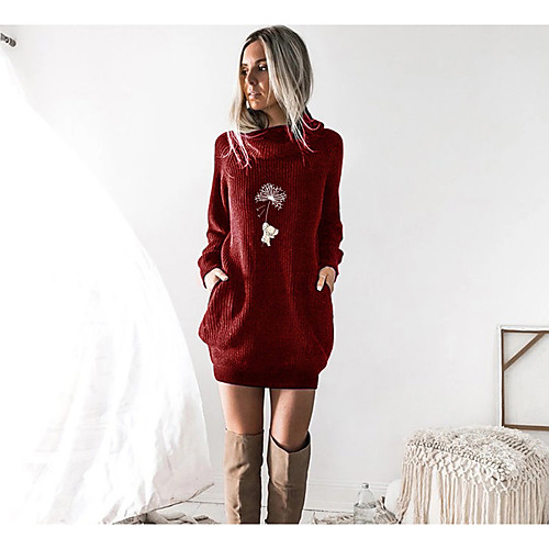 Women's T shirt Dress Graphic Prints Animal Long Sleeve Cowl Neck Tops Black Wine Camel
Women's T shirt Dress Graphic Prints Animal Long Sleeve Cowl Neck Tops Black Wine Camel
