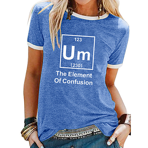 Women's T shirt Letter Patchwork Print Round Neck Tops Basic Basic Top Black Blue Purple
Women's T shirt Letter Patchwork Print Round Neck Tops Basic Basic Top Black Blue Purple