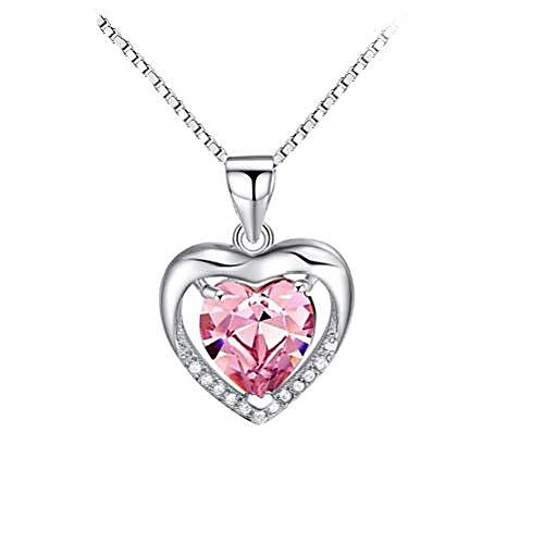 sterling silver 8mm heart shape crystal and cubic zirconia pendant necklace(blue)
sterling silver 8mm heart shape crystal and cubic zirconia pendant necklace(blue)