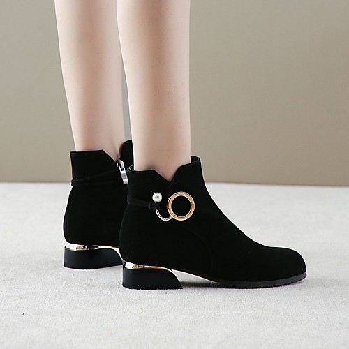 Women's Boots Block Heel Round Toe Booties Ankle Boots Daily Synthetics Winter Black
Women's Boots Block Heel Round Toe Booties Ankle Boots Daily Synthetics Winter Black