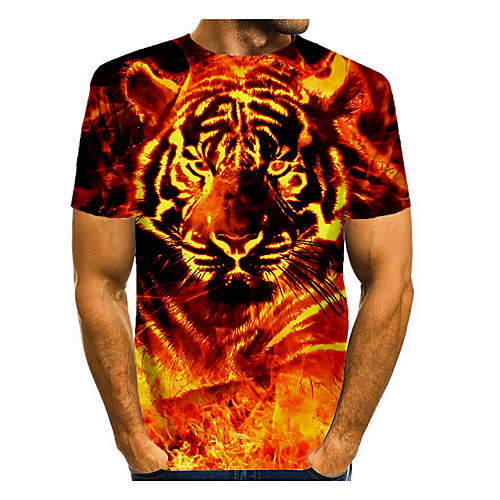 Men's T shirt 3D Print Graphic 3D Animal Print Short Sleeve Daily Tops Casual Orange
Men's T shirt 3D Print Graphic 3D Animal Print Short Sleeve Daily Tops Casual Orange