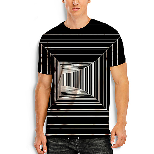 Men's T shirt 3D Print Graphic Optical Illusion 3D Print Short Sleeve Daily Tops Black / White
Men's T shirt 3D Print Graphic Optical Illusion 3D Print Short Sleeve Daily Tops Black / White