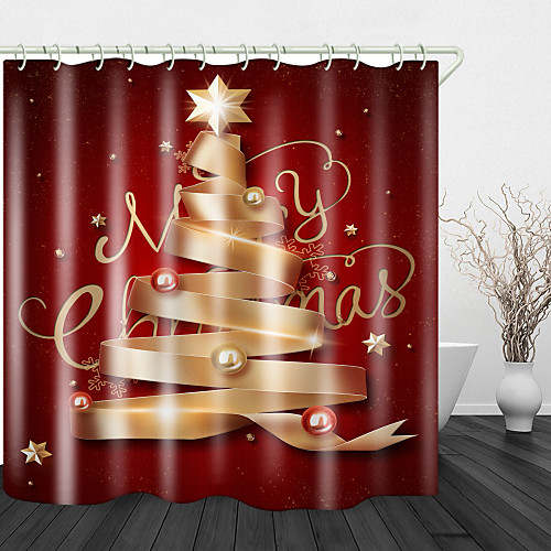 Christmas Gold Ribbon Print Waterproof Fabric Shower Curtain For Bathroom Home Decor Covered Bathtub Curtains Liner Includes With Hooks
Christmas Gold Ribbon Print Waterproof Fabric Shower Curtain For Bathroom Home Decor Covered Bathtub Curtains Liner Includes With Hooks