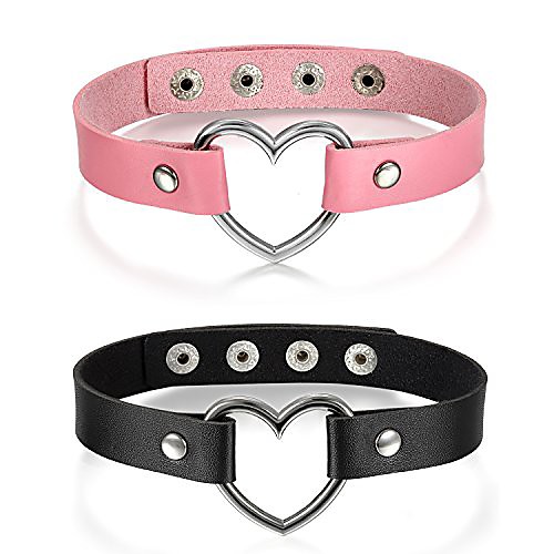 2pcs punk heart charm leather collar choker necklace adjustable 13- 15.7 (2)
2pcs punk heart charm leather collar choker necklace adjustable 13- 15.7 (2)
