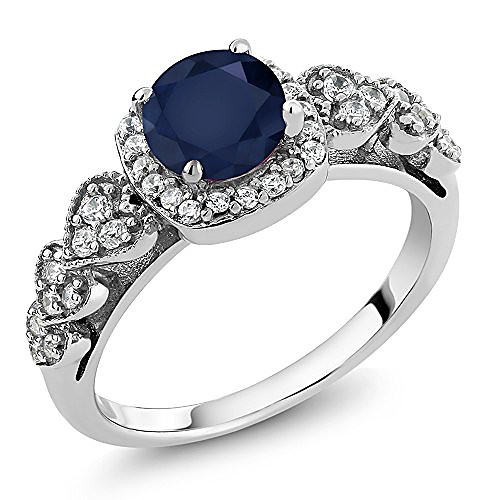 925 sterling silver blue sapphire women engagement ring 1.32 cttw, round gemstone birthstone (size 7)
925 sterling silver blue sapphire women engagement ring 1.32 cttw, round gemstone birthstone (size 7)