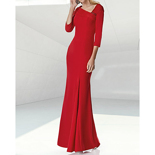 Sheath / Column Mother of the Bride Dress Elegant V Neck Floor Length Stretch Fabric Half Sleeve with Ruching 2021
Sheath / Column Mother of the Bride Dress Elegant V Neck Floor Length Stretch Fabric Half Sleeve with Ruching 2021