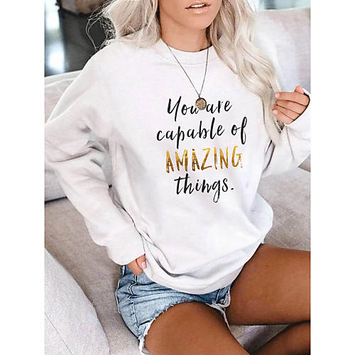 Women's Hoodie Sweatshirt Graphic Text Letter Daily Basic Casual Hoodies Sweatshirts White
Women's Hoodie Sweatshirt Graphic Text Letter Daily Basic Casual Hoodies Sweatshirts White