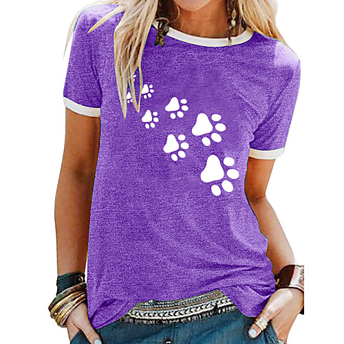 Women's T shirt Animal Patchwork Print Round Neck Tops Basic Basic Top White Black Blue
Women's T shirt Animal Patchwork Print Round Neck Tops Basic Basic Top White Black Blue