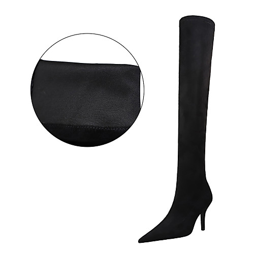 Women's Boots Stiletto Heel Pointed Toe Over The Knee Boots Thigh High Boots Sexy Minimalism Party & Evening Suede Solid Colored Winter Black / Red Black
Women's Boots Stiletto Heel Pointed Toe Over The Knee Boots Thigh High Boots Sexy Minimalism Party & Evening Suede Solid Colored Winter Black / Red Black
