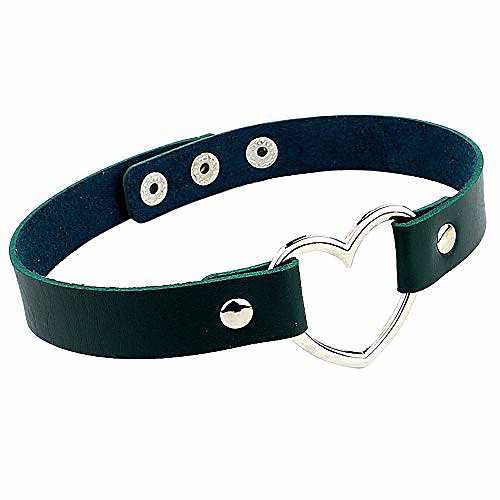 women pu leather choker necklace neck chain pendant heart love jewelry clavicle chain army green
women pu leather choker necklace neck chain pendant heart love jewelry clavicle chain army green